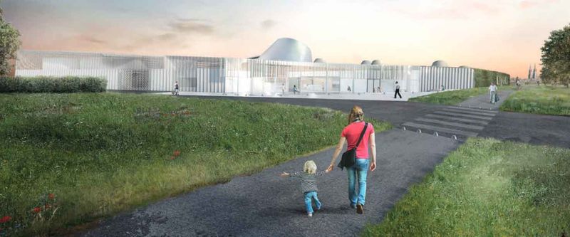 Image réalisée à l'ordinateur de la future piscine de Bayeux